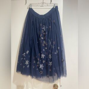 Moulinette Soeurs Anthropologie Lumiere Tulle Sequin Skirt
